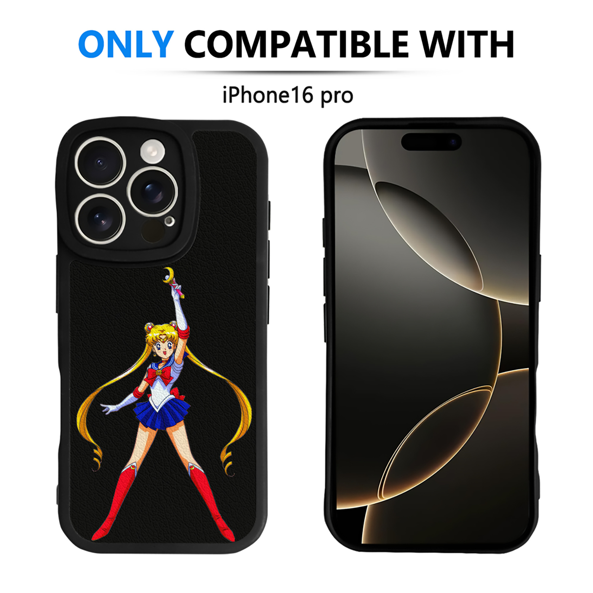 （画像用） 美少女戦士セーラームーン 月野 うさぎ つきの うさぎ Sailor Moon Tsukino Usagi 【iPhone 16シリーズ対応】シリコンスマホケース（レザー調） 材質：シリコン